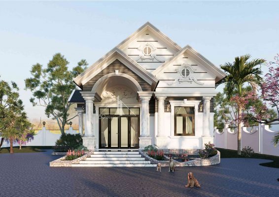 Nhà Mái Ngói Có Sân Vườn Đẹp - 89Design