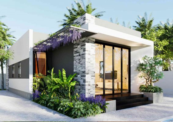 Thiết Kế Nhà 1 Trệt Bằng Kính Hiện Đại - 89Design