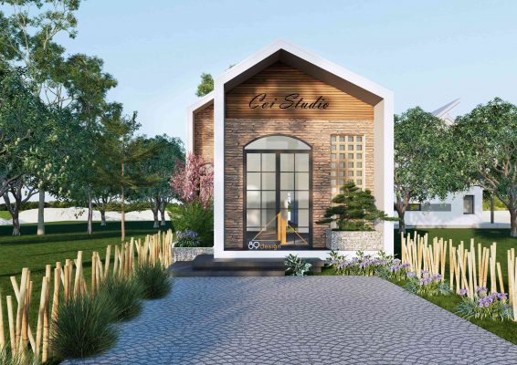 Thiết Kế Nhà Màu Gỗ Ấm Áp View Hồ - 89Design