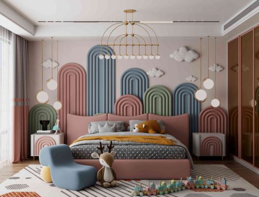 Phòng ngủ xương rồng dễ thương