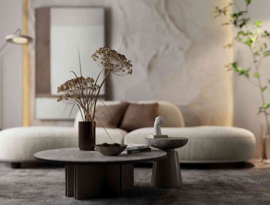 Phòng Khách Nền Trắng Sang Trọng